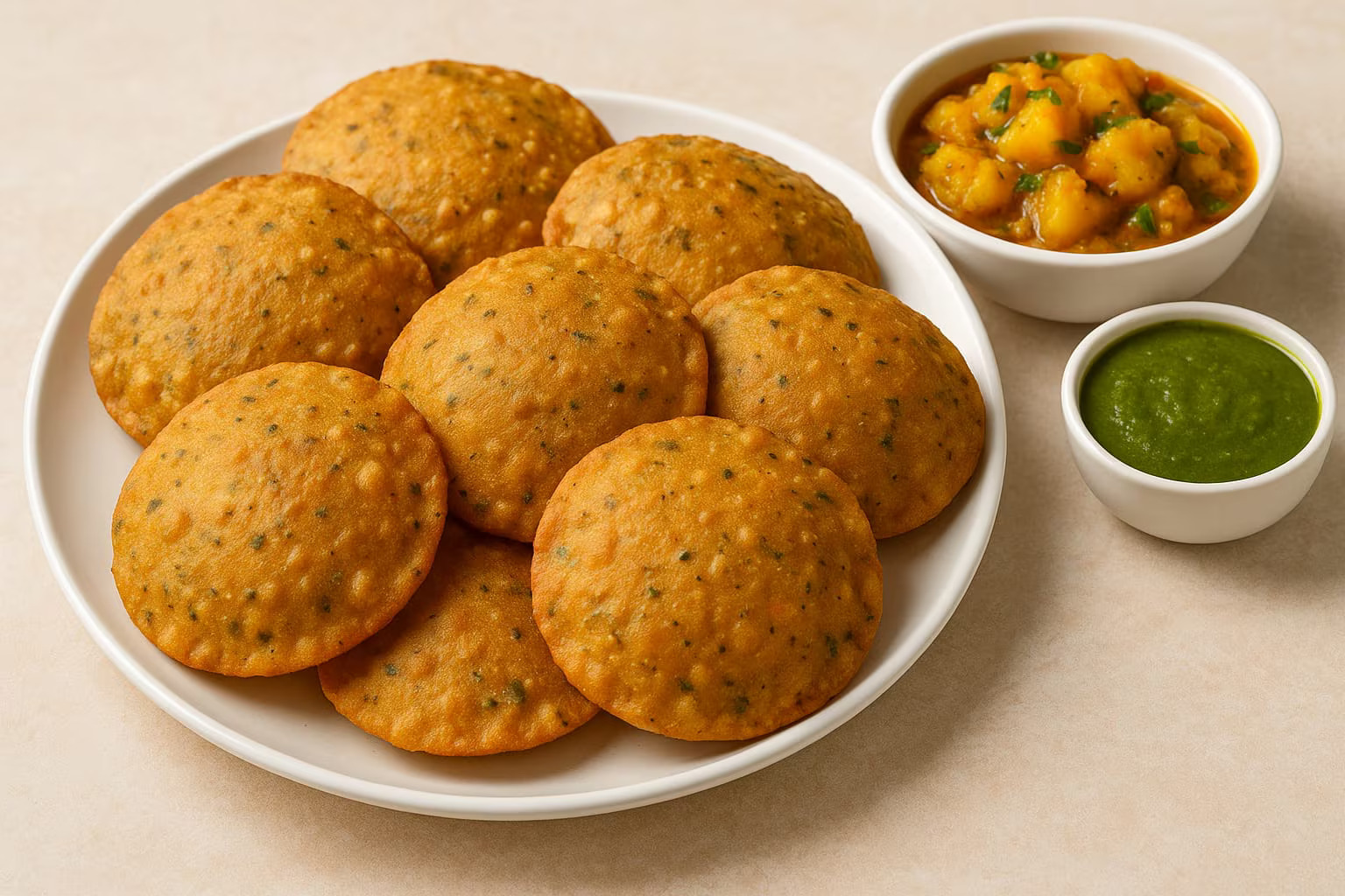 Suji Masala Puri Recipe